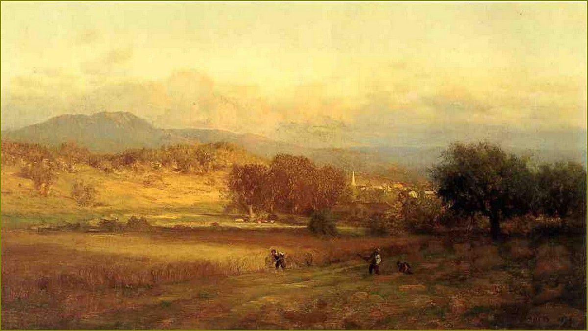 Autumn - George Inness Tablo