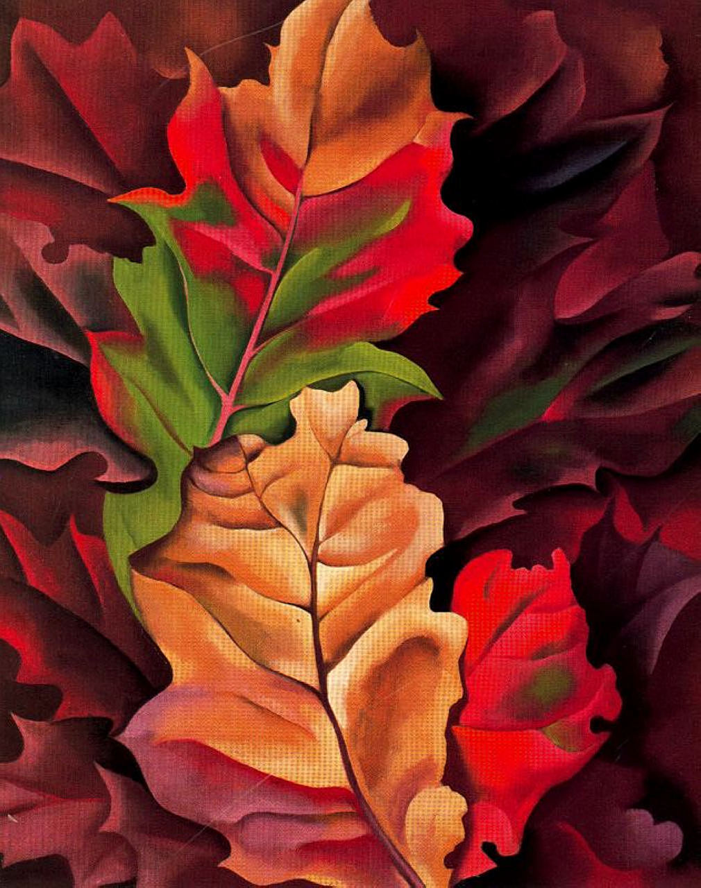 Autumn Leaves Lake George, N.Y. (1924) - Georgia O'Keeffe Tablo