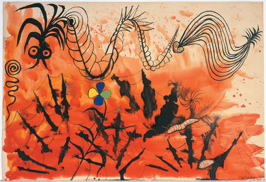 BUGS AND FLOWER (1953) – Alexander Calder Tablo