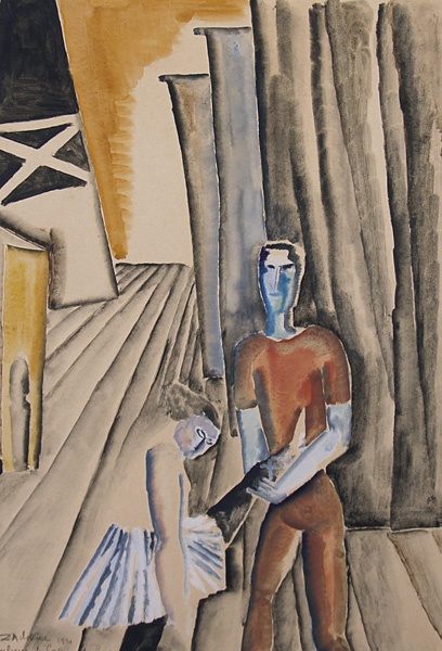 Backstage at the Casino de Paris (1921) - Ossip Zadkine Tablo