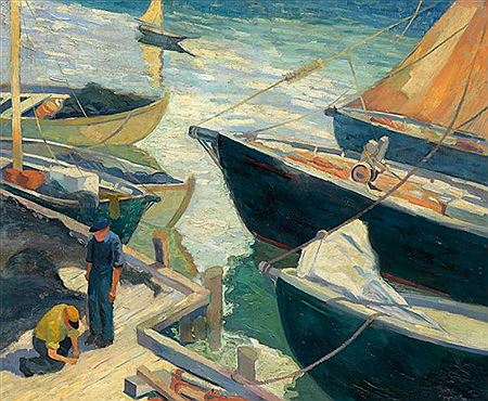 Baiting Trawls (1930) – Allan Randall Freelon Tablo