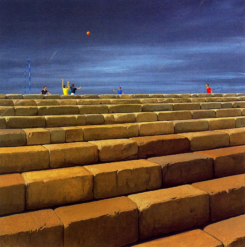 Ball Game - Jeffrey Smart Tablo