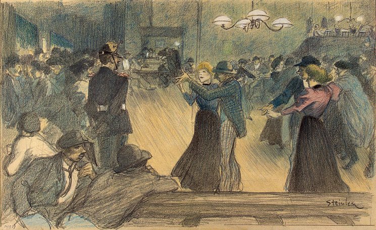 Ball in Paris suburb – Théophile Steinlen Tablo