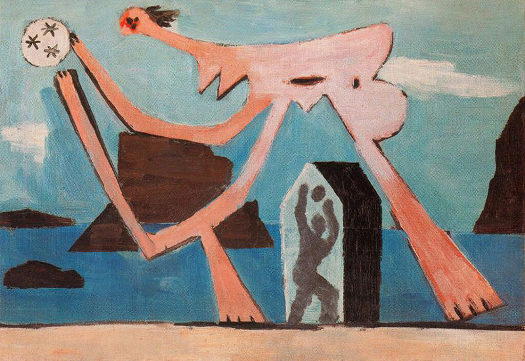 Ballplayers on the beach (1928) - Pablo Picasso Tablo