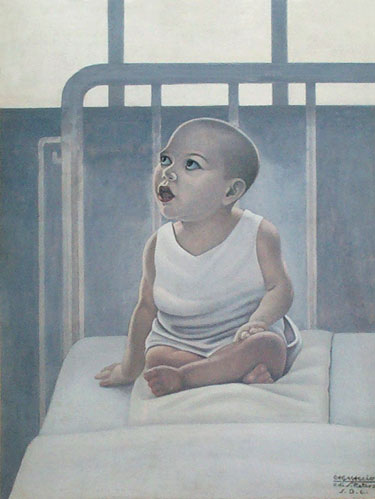 Bambino sul lettino (1940) – Cagnaccio di San Pietro Tablo