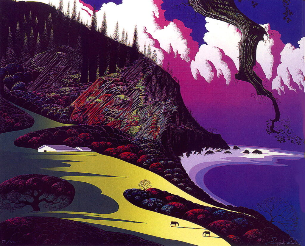 Barns By the Sea - Eyvind Earle Tablo