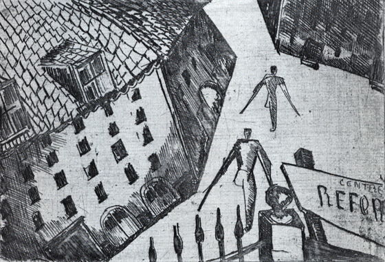 Barracks Clignancourt (1919) - Ossip Zadkine Tablo