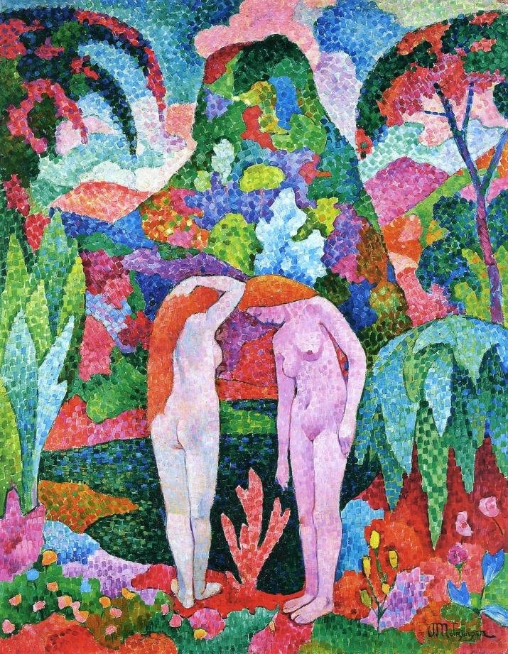 Bathers Two Nudes in an Exotic Landscape (1905) - Jean Metzinger Tablo