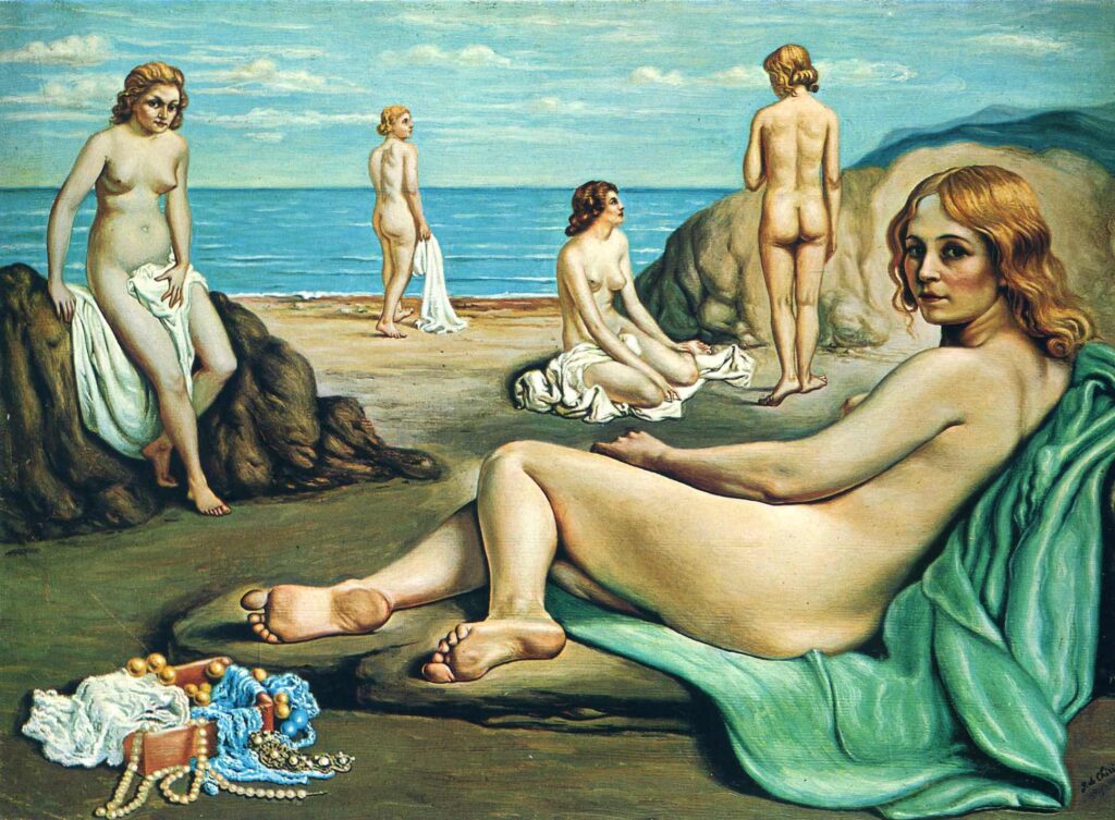 Bathers on the beach (1934) – Giorgio de Chirico Tablo