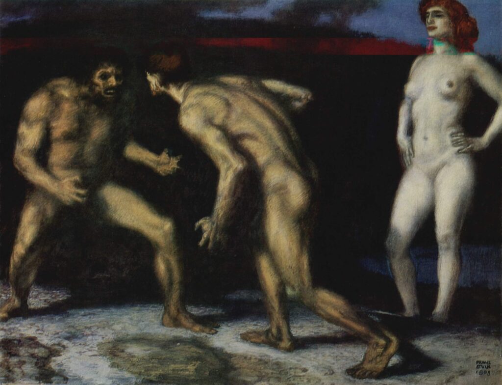 Battle for a Woman (1905) - Franz Stuck Tablo