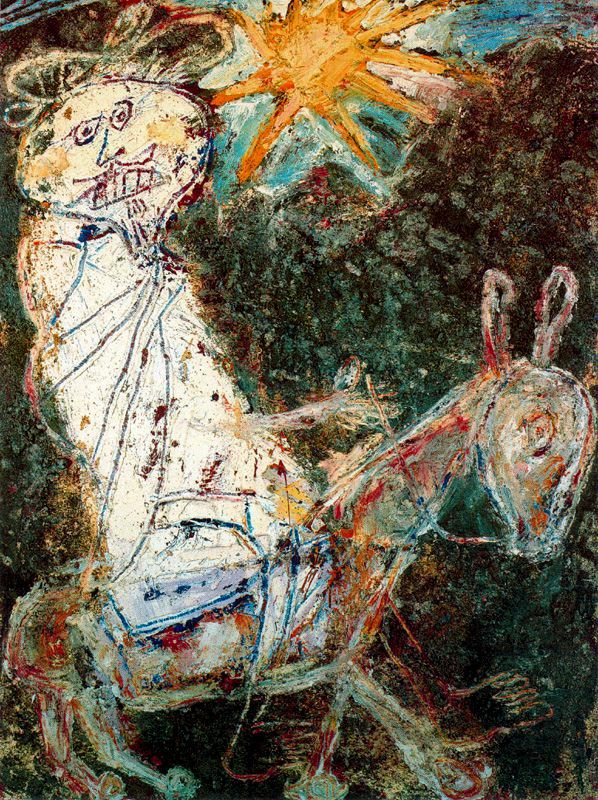 Bedouin on a donkey (1948) – Jean Dubuffet Tablo