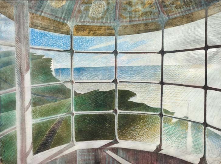 Belle Tout Lighthouse Beachy Head – Eric Ravilious Tablo