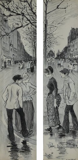 Belleville Menilmontant original drawin – Théophile Steinlen Tablo