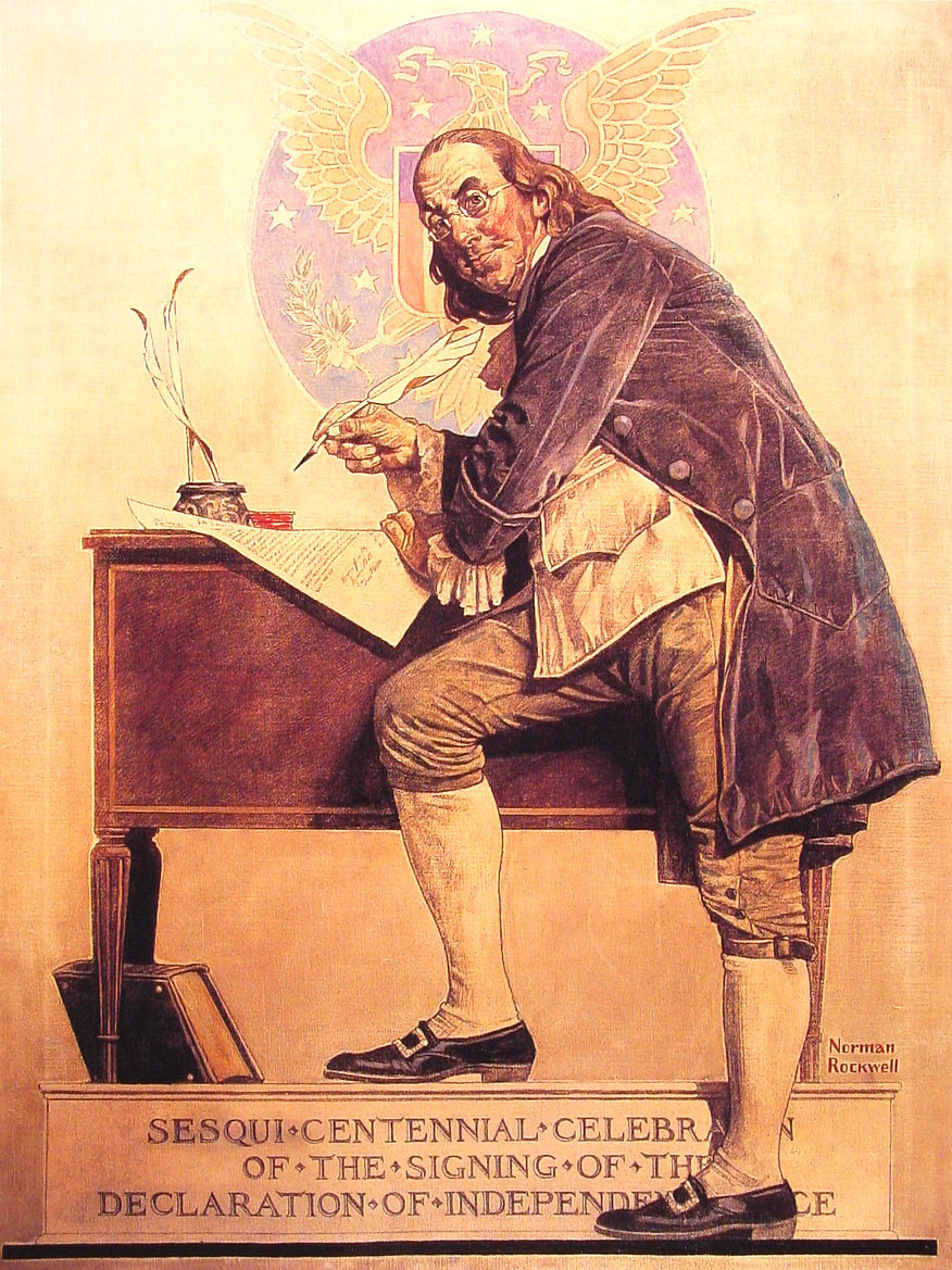 Ben Franklin's Sesquicentennial (1926) - Norman Rockwell Tablo