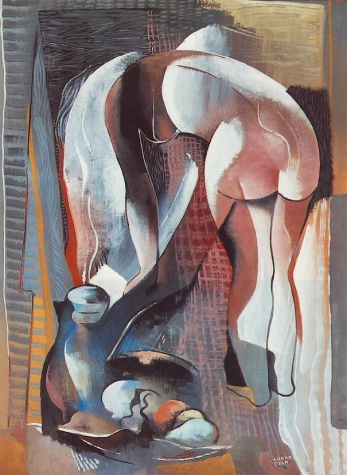 Bending Nude from Behind (1934) - Béla Kádár Tablo