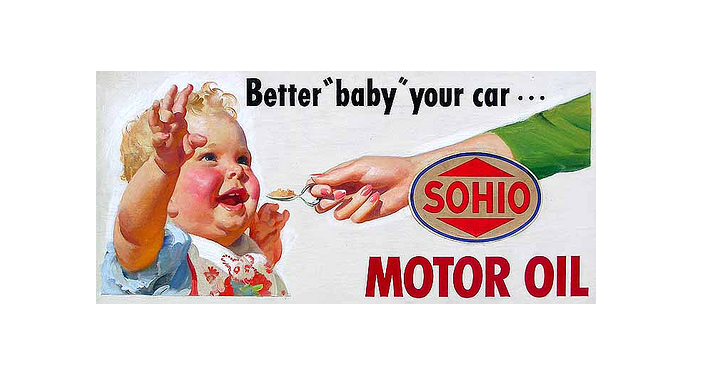 Better baby your car..., SOHIO Motor Oil advertisement (1945) - Haddon Sundblom Tablo