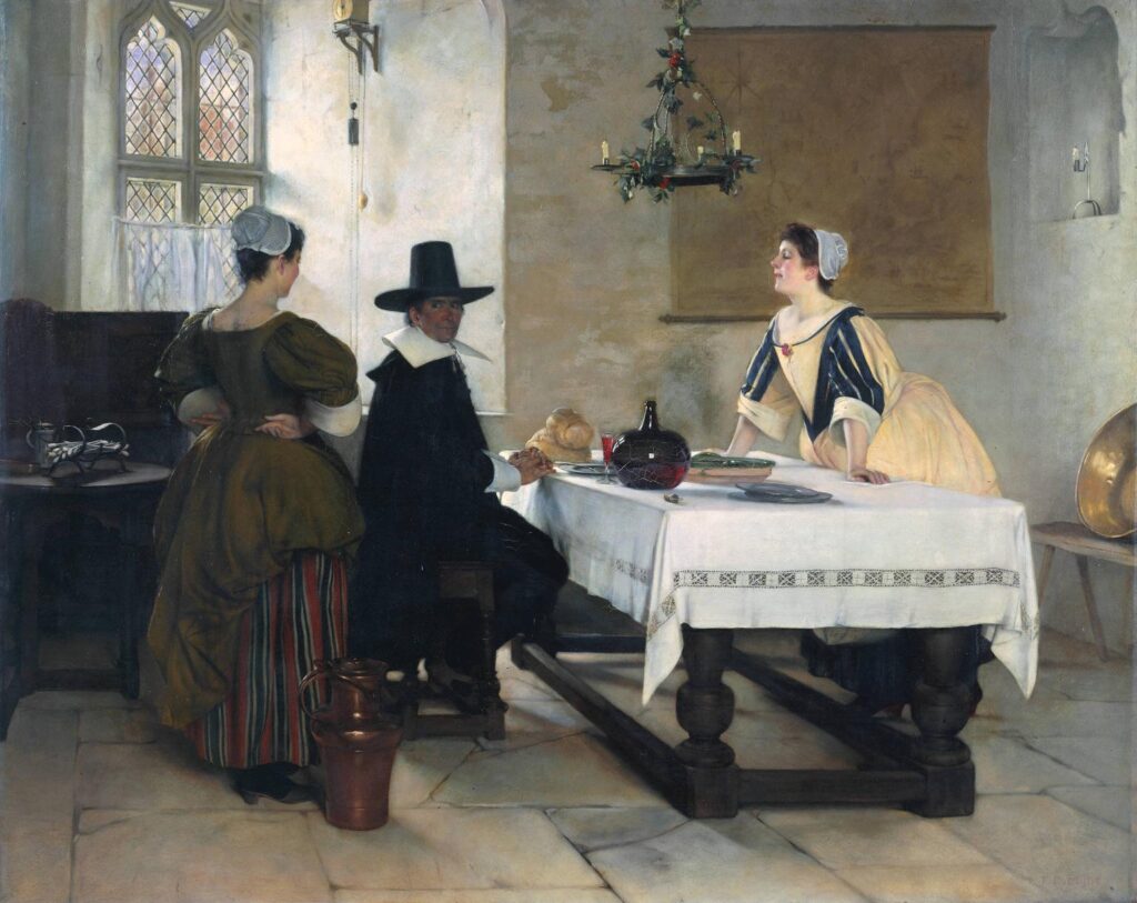Between Two Fires (1892) - Francis Davis Millet Tablo