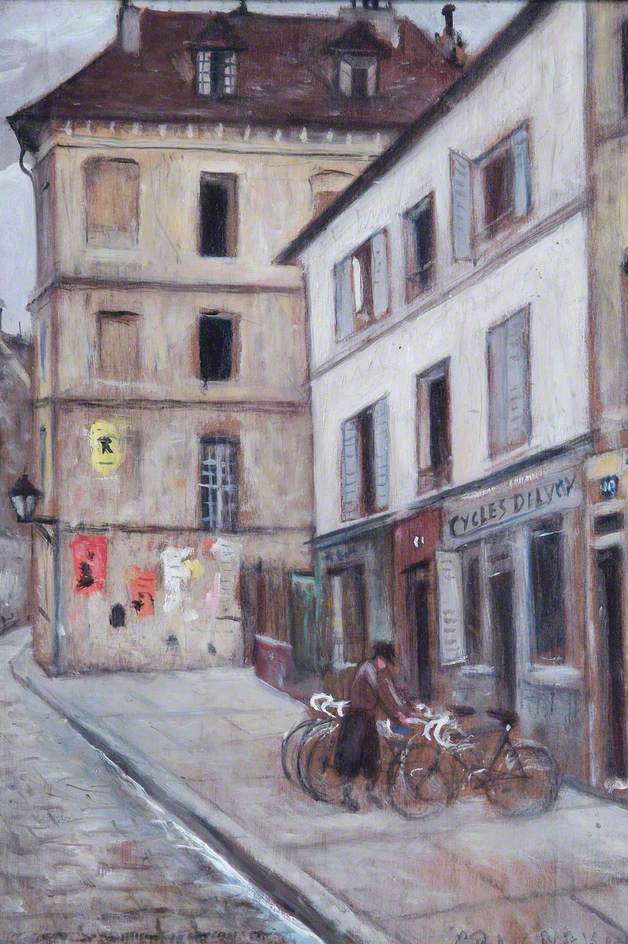 Bicyclettes, Paris, France - C. R. W. Nevinson Tablo