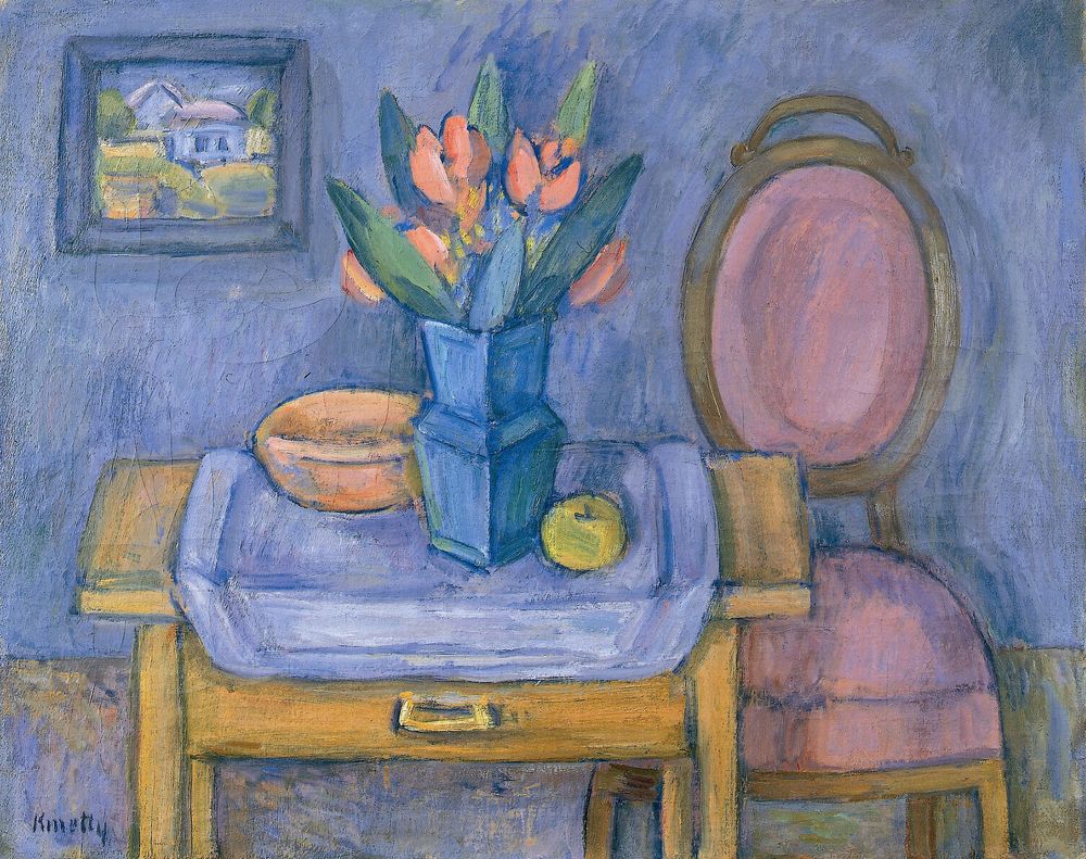 Big Still Life with Flowers (1937) - Kmetty János Tablo