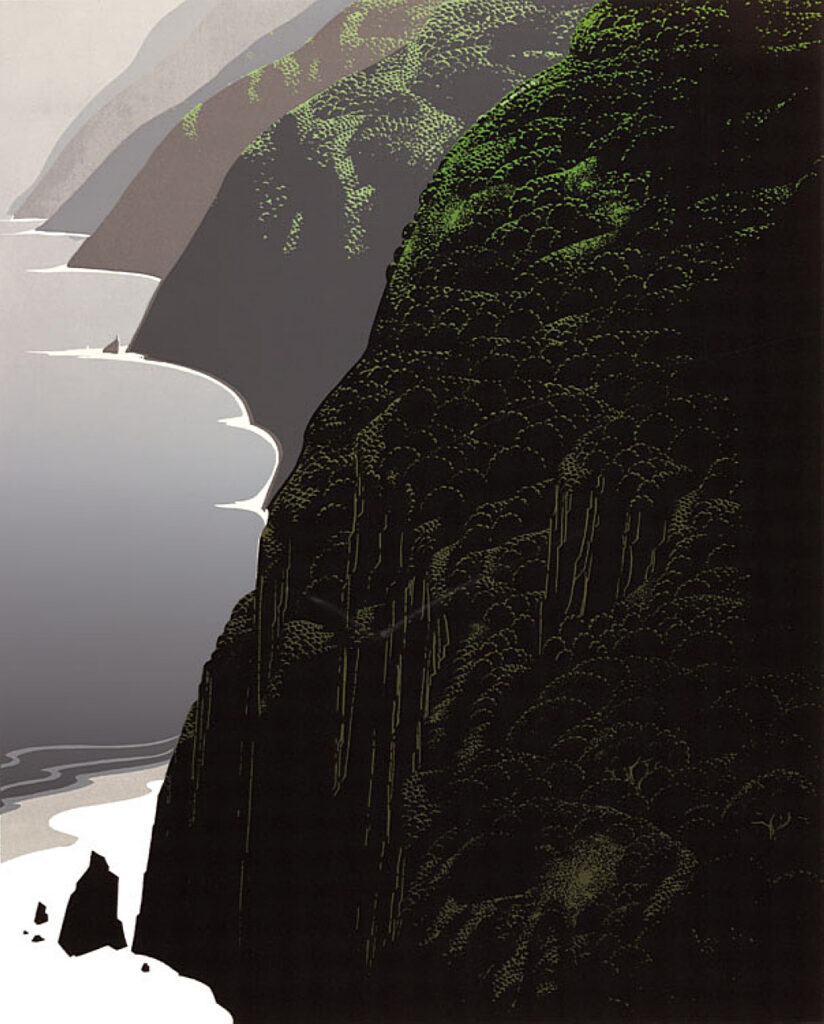 Big Sur Coastline - Eyvind Earle Tablo
