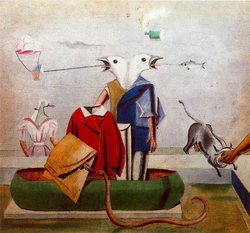 Birds also Birds, Fish Snake and Scarecrow (1921) – Max Ernst Tablo
