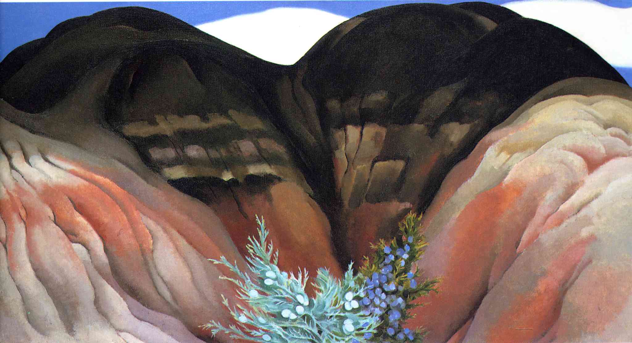 Black Hills with Cedar - Georgia O'Keeffe Tablo