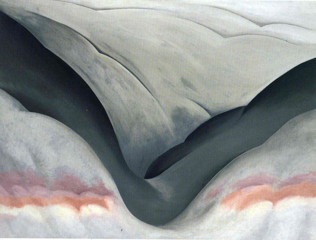 Black Place, Grey and Pink - Georgia O'Keeffe Tablo