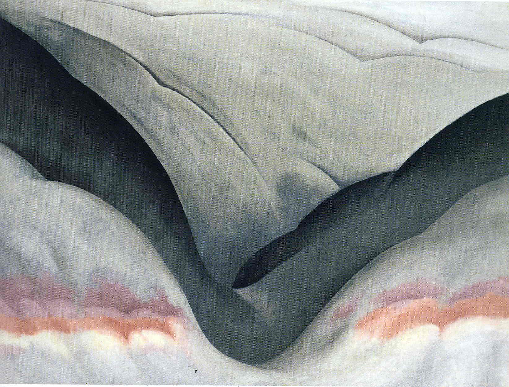 Black Place, Grey and Pink - Georgia O'Keeffe Tablo
