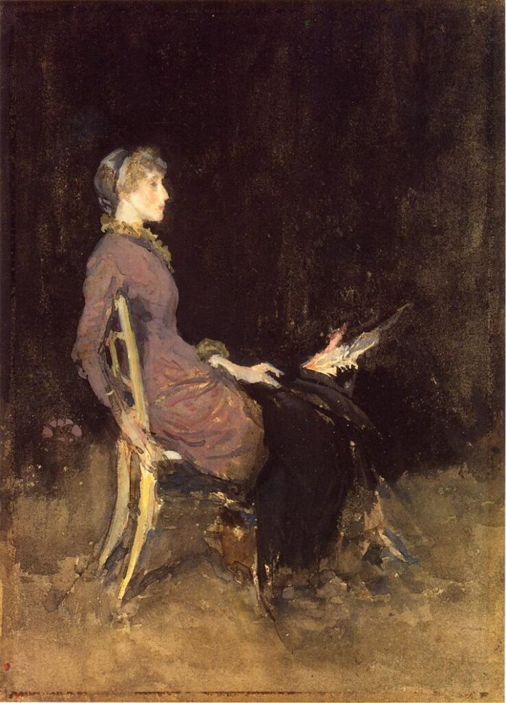 Black and Red (1883) - James McNeill Whistler Tablo