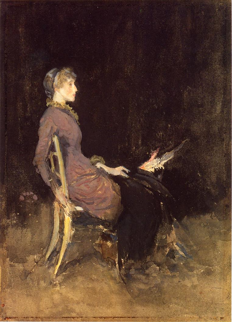 Black and Red (1883) - James McNeill Whistler Tablo