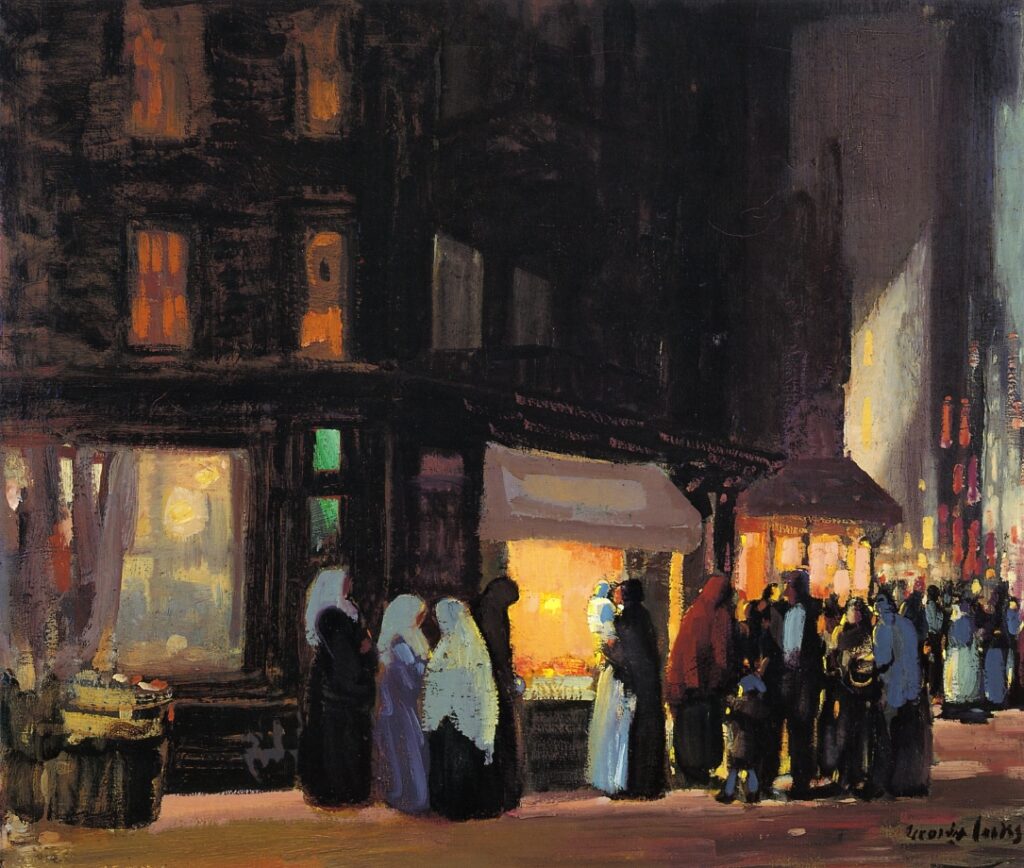 Bleeker and Carmine Streets (1915) - George Luks Tablo