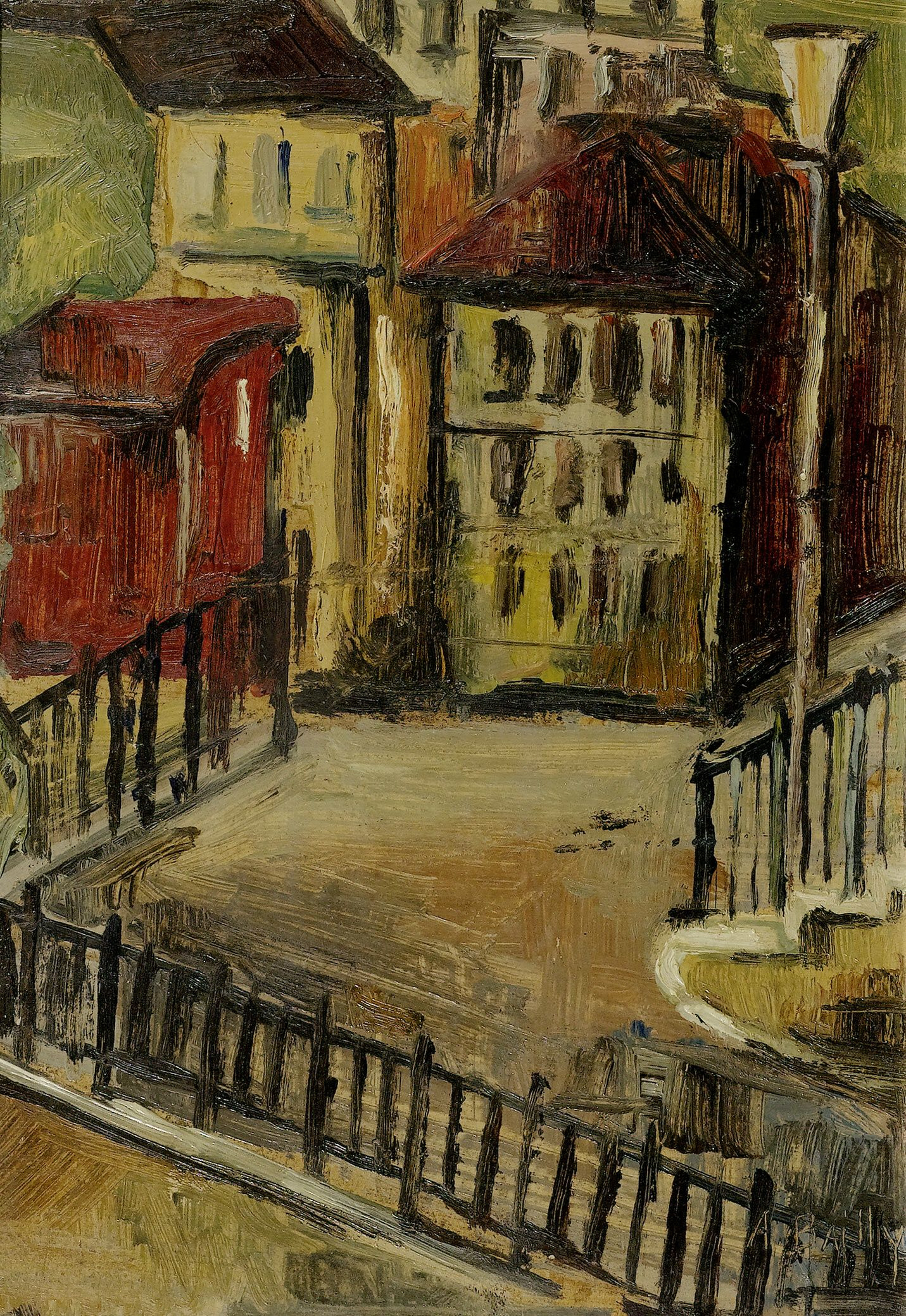 Blick Auf Einen Hinterhof - Alice Bailly Tablo