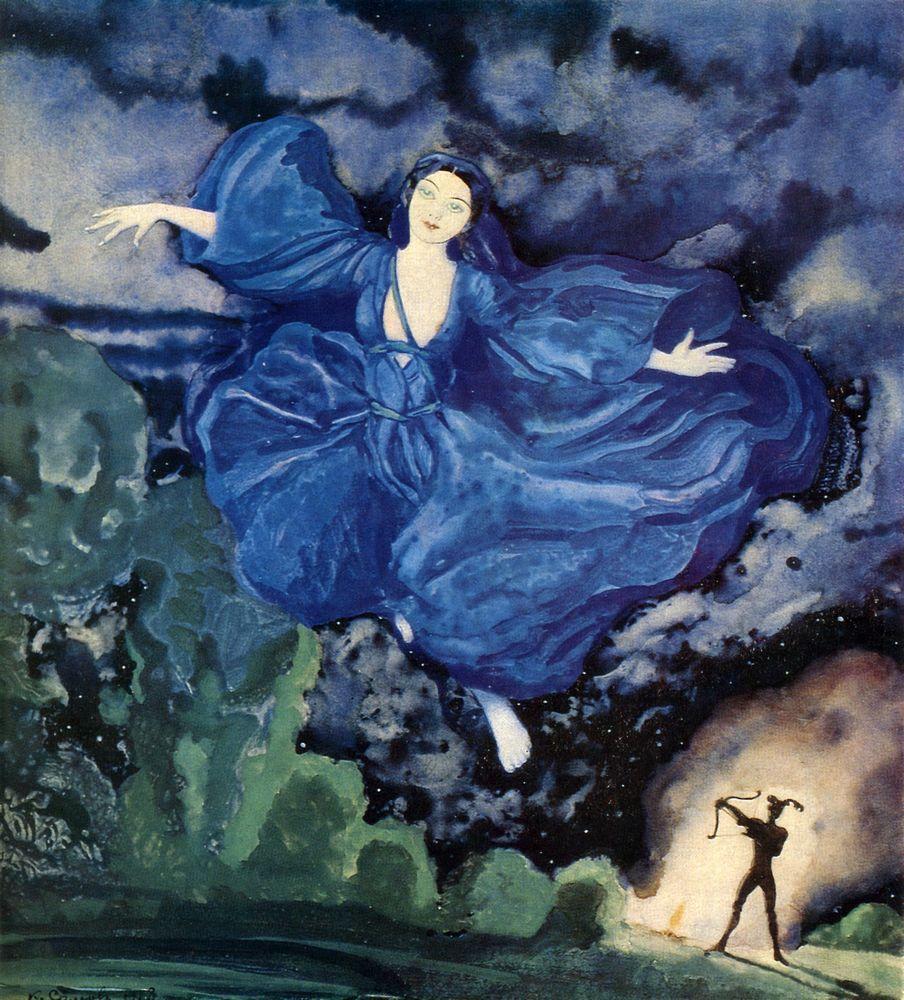 Blue Bird (1918) – Konstantin Somov Tablo
