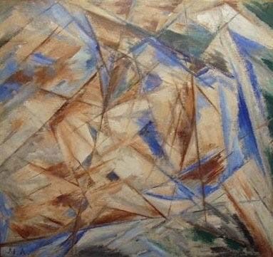 Blue Rayonnism (The Fool) - Mikhail Larionov Tablo