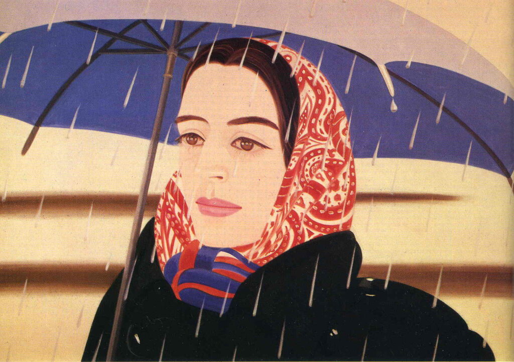 Blue Umbrella - Alex Katz Tablo