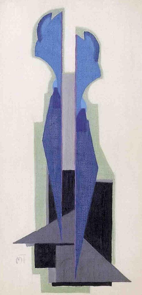 Blue Vertical - János Mattis-Teutsch Tablo