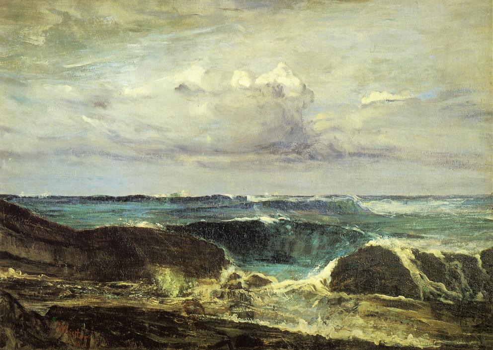 Blue and Silver The Blue Wave Biarritz (1862) - James McNeill Whistler Tablo