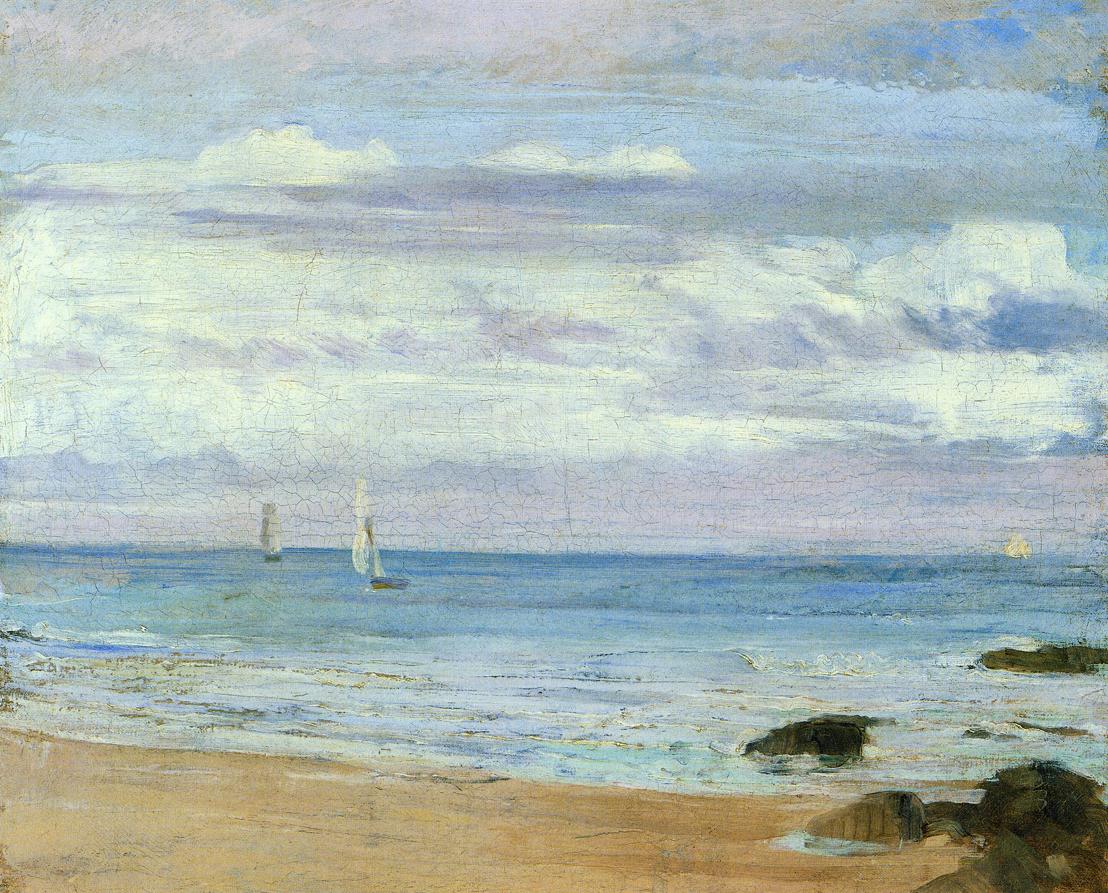 Blue and Silver Trouville (1865) - James McNeill Whistler Tablo