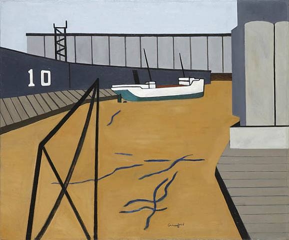 Boat and Grain Elevators (1942) - Ralston Crawford Tablo
