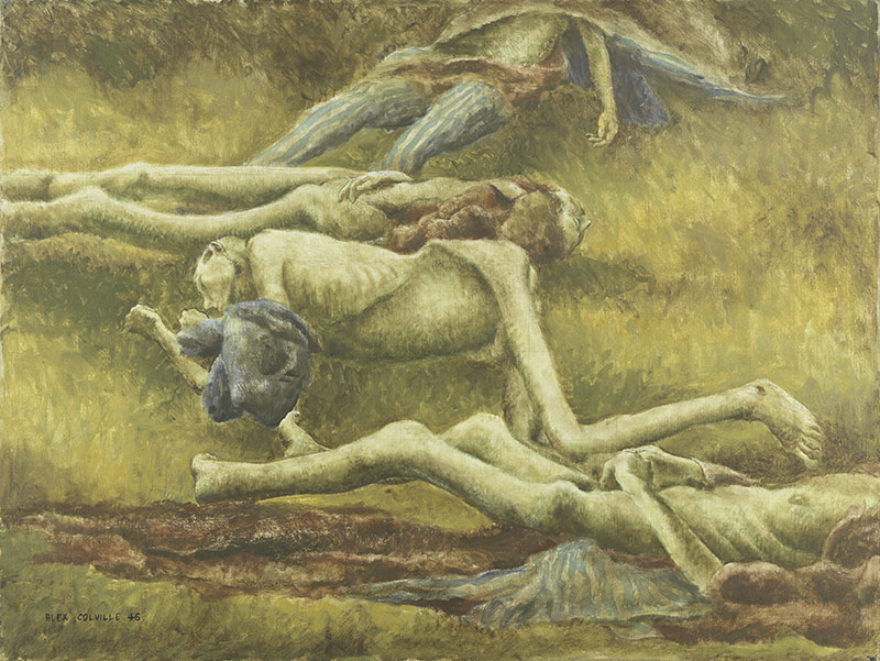 Bodies in a grave, Belsen (1946) - Alex Colville Tablo