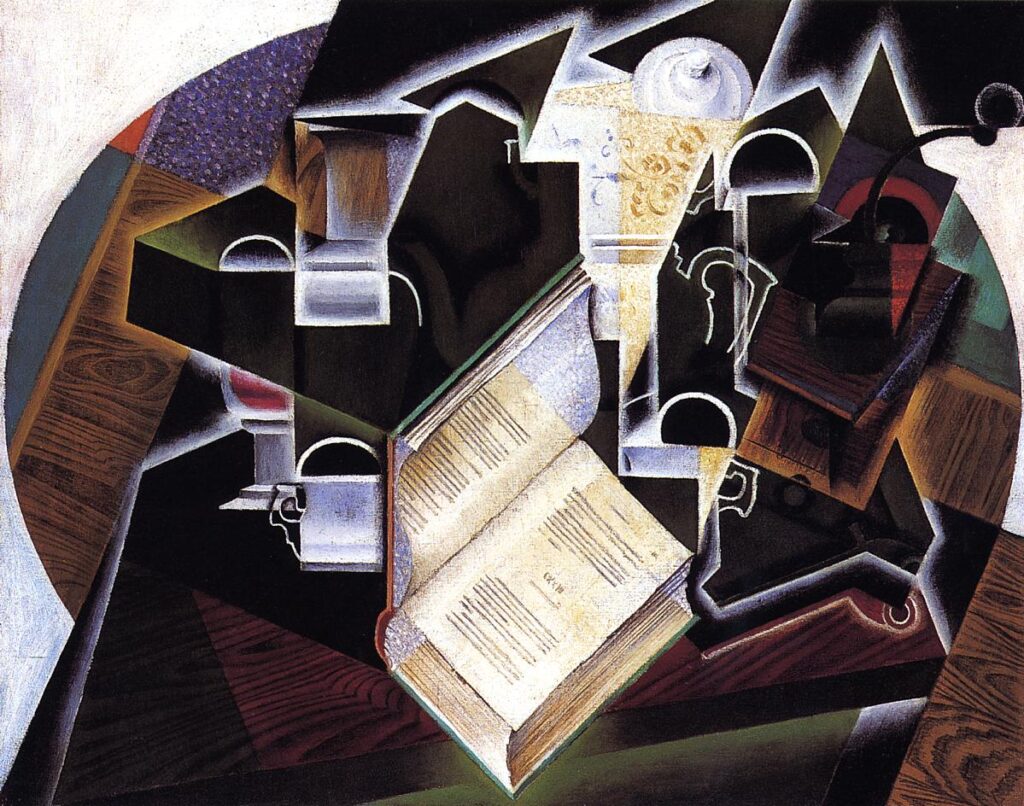 Book, Pipe and Glasses - Juan Gris Tablo