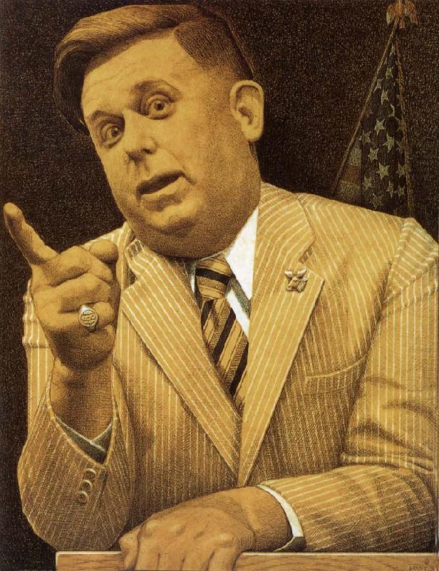Booster (1936) - Grant Wood Tablo
