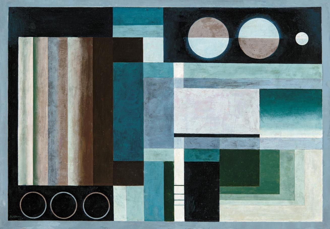 Bortnyik Sándor, Geometrikus Kompozicio (1925) - Sándor Bortnyik Tablo kanvas tablo