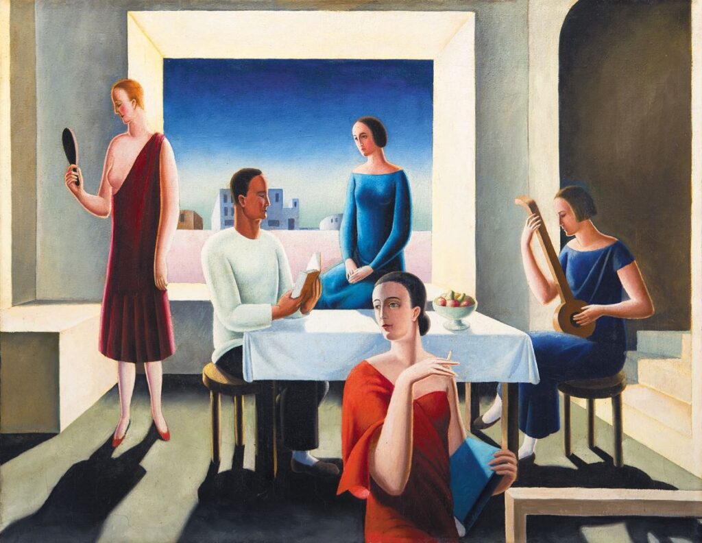 Bortnyik Sándor, Interior Anlakkal (1925) - Sándor Bortnyik Tablo