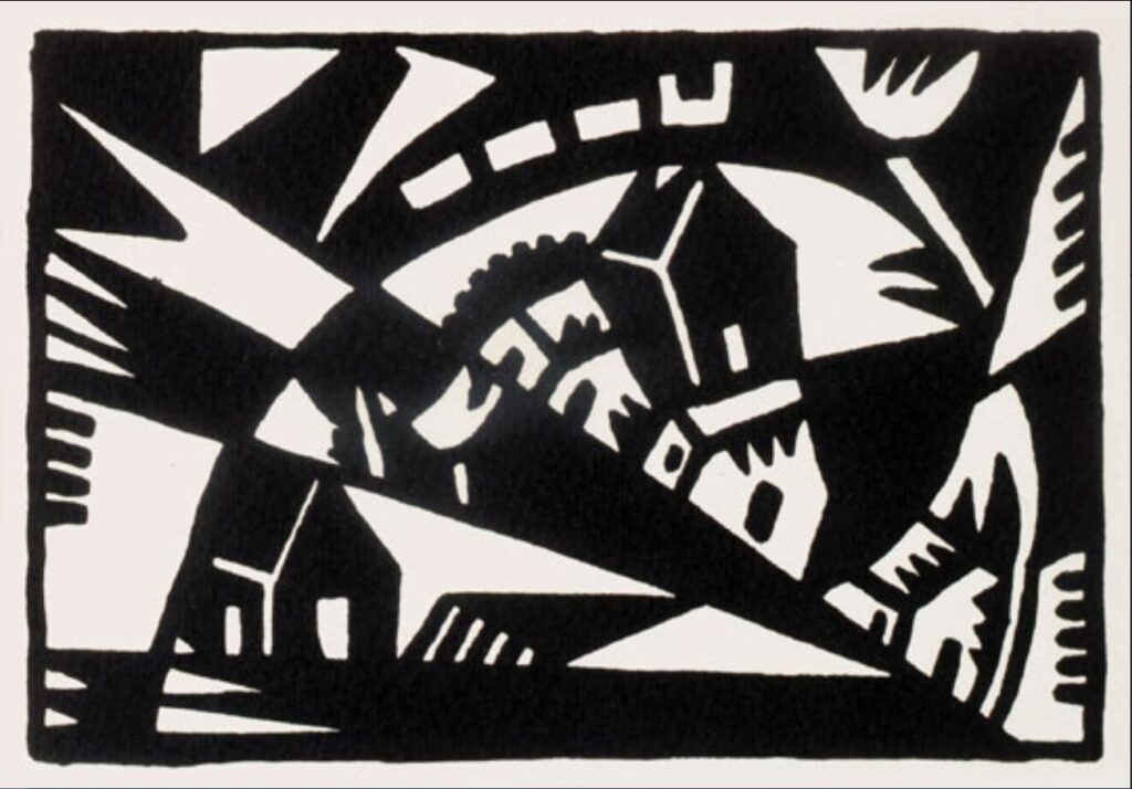 Bortnyik Sándor, Tájkép (1917) – Sándor Bortnyik Tablo
