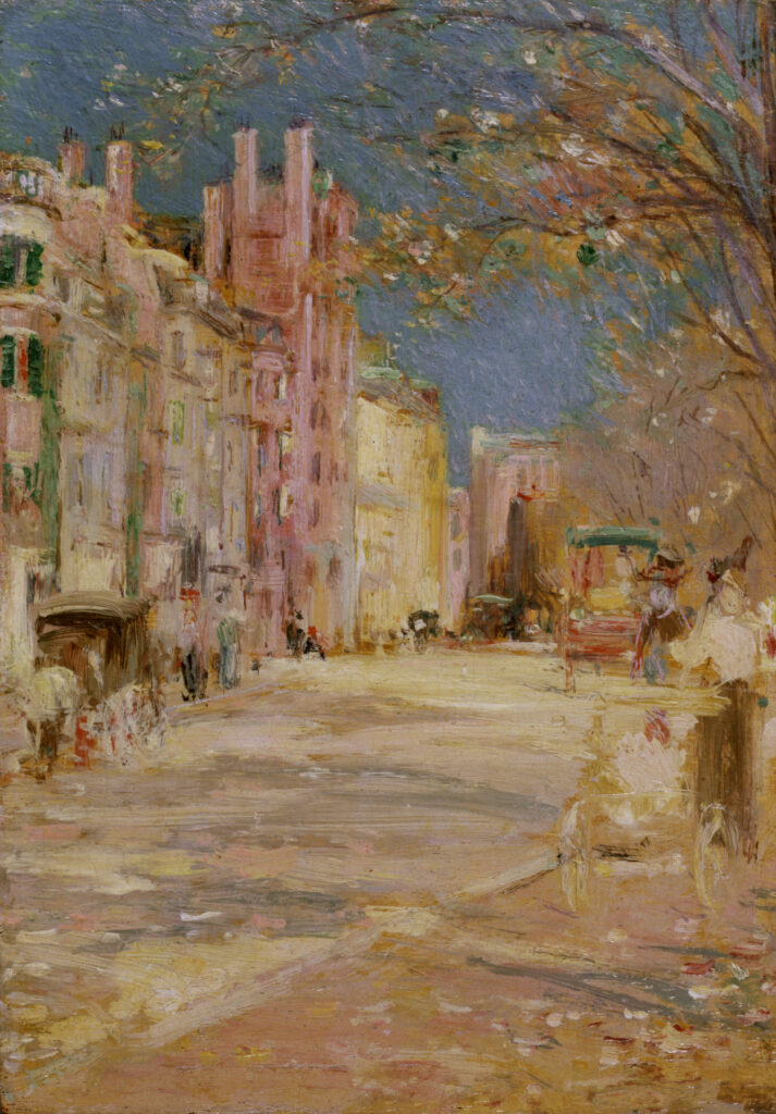 Boston Street Scene (Boston Common) (1899) - Edward Mitchell Bannister Tablo