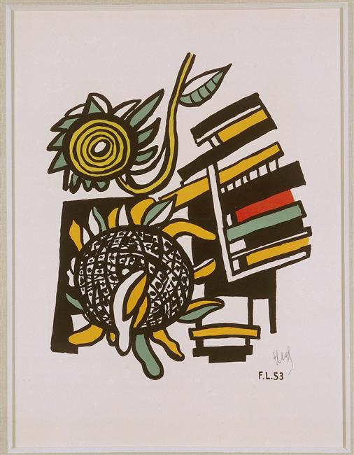 Both Sunflowers (Sunflowers) (1954) - Fernand Léger Tablo