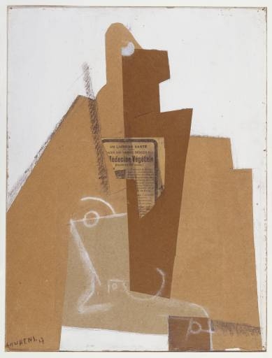 Bottle and Glass (1917) - Henri Laurens Tablo