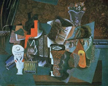 Bottle of black rum (Vive la France) (1913) - Pablo Picasso Tablo