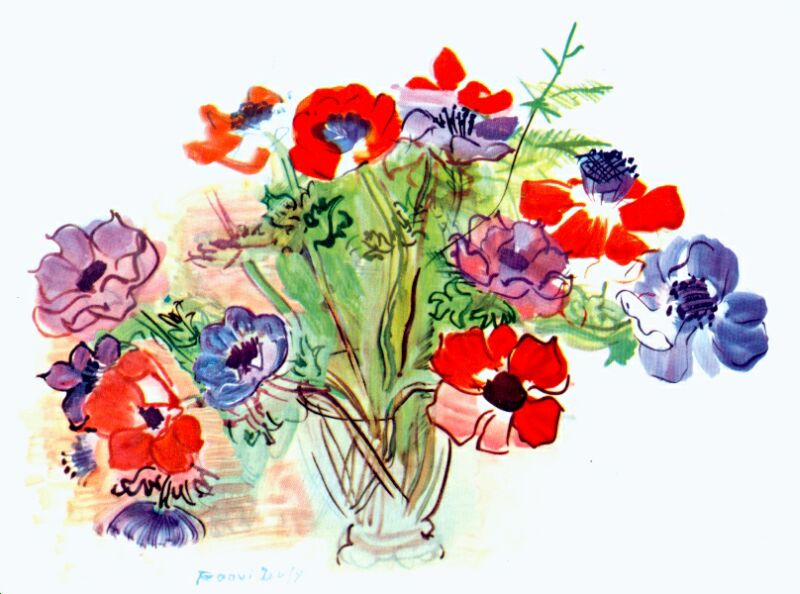 Bouquet of flowers (1937) - Raoul Dufy Tablo